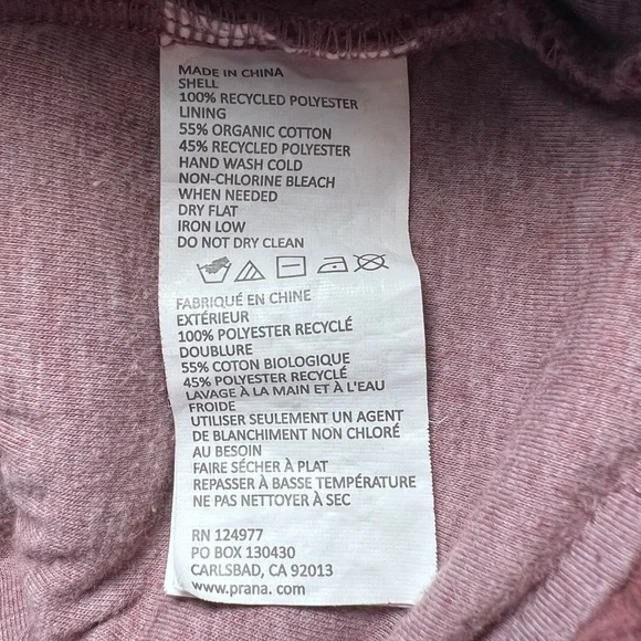 Prana Permafrost 1/2 Zip Pullover Hoodie - Rose colored - size small - Picture 9 of 10